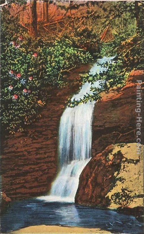 Bridal Veil Falls, Linville, North Carolina painting - Norman Parkinson Bridal Veil Falls, Linville, North Carolina art painting